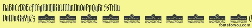 AdlibitumTrial Font – Black Fonts on Yellow Background