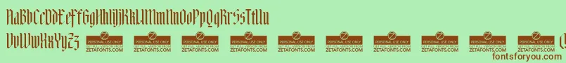 AdlibitumTrial-fontti – ruskeat fontit vihreällä taustalla