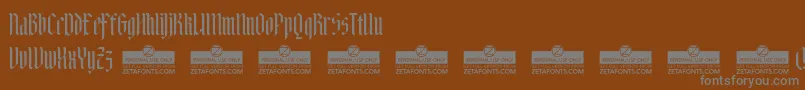 Шрифт AdlibitumTrial – серые шрифты на коричневом фоне