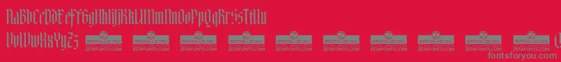 AdlibitumTrial Font – Gray Fonts on Red Background