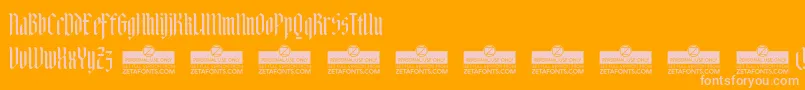 Шрифт AdlibitumTrial – розовые шрифты на оранжевом фоне