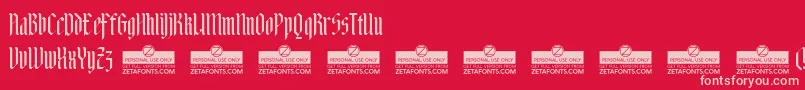 AdlibitumTrial Font – Pink Fonts on Red Background