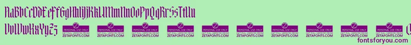 AdlibitumTrial Font – Purple Fonts on Green Background