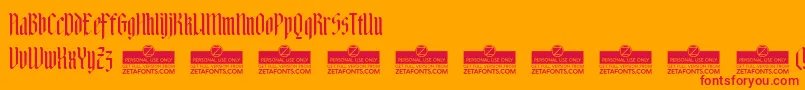 AdlibitumTrial Font – Red Fonts on Orange Background