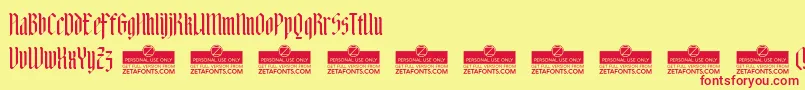 AdlibitumTrial Font – Red Fonts on Yellow Background