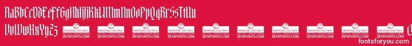 AdlibitumTrial Font – White Fonts on Red Background