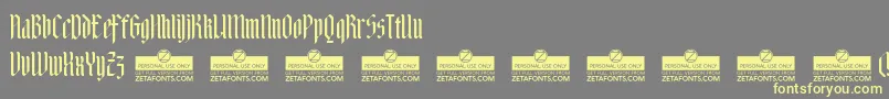 AdlibitumTrial Font – Yellow Fonts on Gray Background