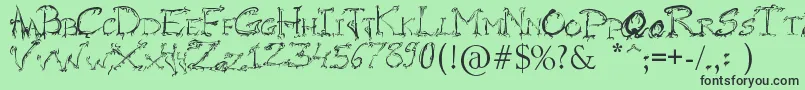 RaslaniHorrorz Font – Black Fonts on Green Background