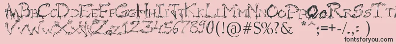RaslaniHorrorz Font – Black Fonts on Pink Background
