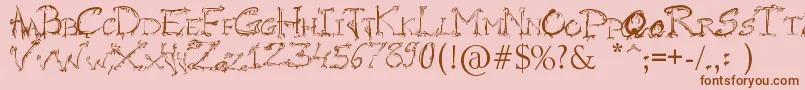 RaslaniHorrorz Font – Brown Fonts on Pink Background