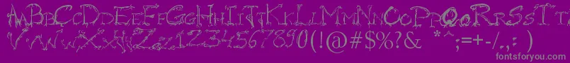 RaslaniHorrorz Font – Gray Fonts on Purple Background
