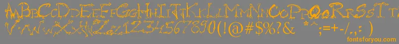 RaslaniHorrorz Font – Orange Fonts on Gray Background