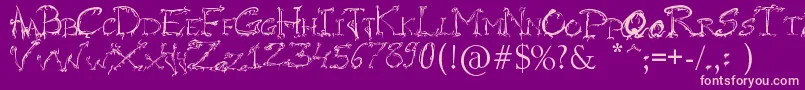 RaslaniHorrorz Font – Pink Fonts on Purple Background