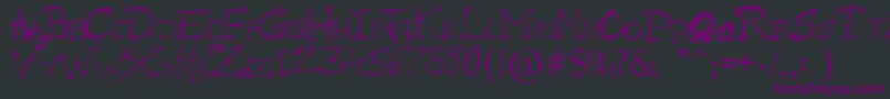 RaslaniHorrorz Font – Purple Fonts on Black Background