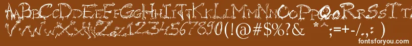 RaslaniHorrorz Font – White Fonts on Brown Background