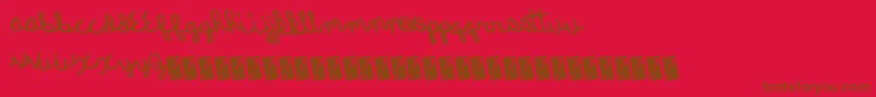 Quickrodeo-Schriftart – Braune Schriften auf rotem Hintergrund