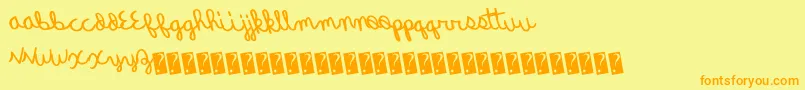 Quickrodeo Font – Orange Fonts on Yellow Background