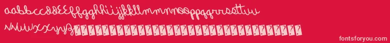 Quickrodeo Font – Pink Fonts on Red Background