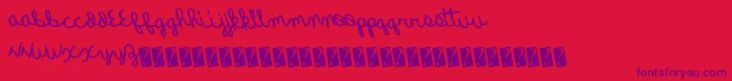 Quickrodeo Font – Purple Fonts on Red Background