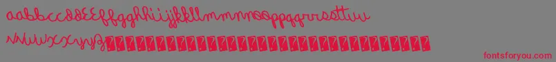 Quickrodeo Font – Red Fonts on Gray Background