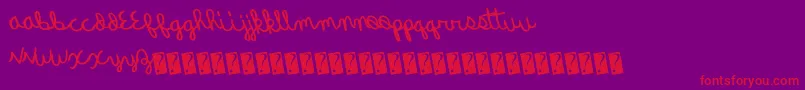 Quickrodeo Font – Red Fonts on Purple Background