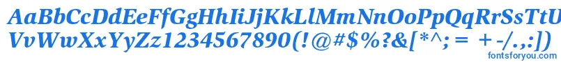 Czcionka SlimbachstdBlackitalic – niebieskie czcionki na białym tle