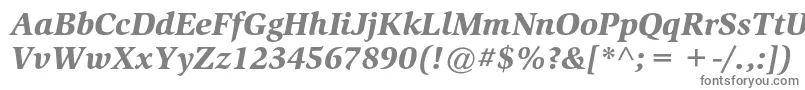 Czcionka SlimbachstdBlackitalic – szare czcionki na białym tle