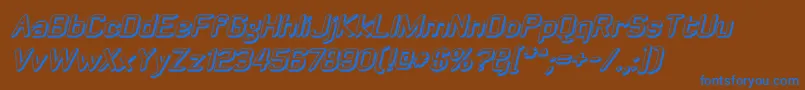 Шрифт Zyphyte ffy – синие шрифты на коричневом фоне
