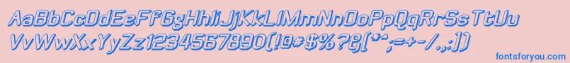 Zyphyte ffy Font – Blue Fonts on Pink Background