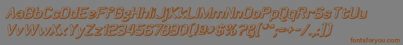 Шрифт Zyphyte ffy – коричневые шрифты на сером фоне