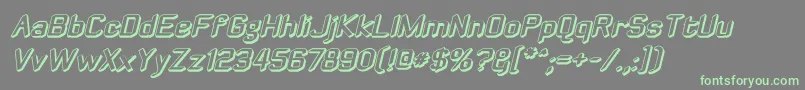Zyphyte ffy-Schriftart – Grüne Schriften auf grauem Hintergrund