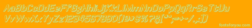 Zyphyte ffy Font – Green Fonts on Orange Background