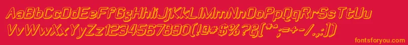 Zyphyte ffy Font – Orange Fonts on Red Background