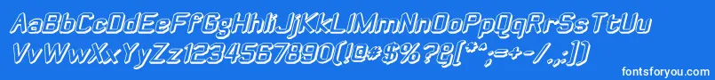 Zyphyte ffy Font – White Fonts on Blue Background