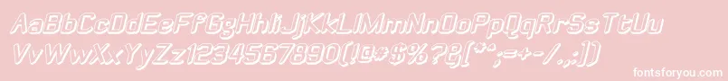 Zyphyte ffy-Schriftart – Weiße Schriften auf rosa Hintergrund