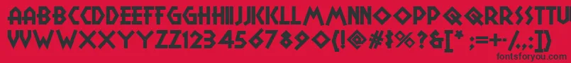 Camp Font – Black Fonts on Red Background