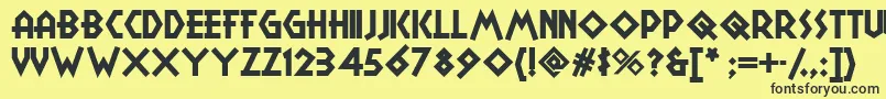 Camp Font – Black Fonts on Yellow Background