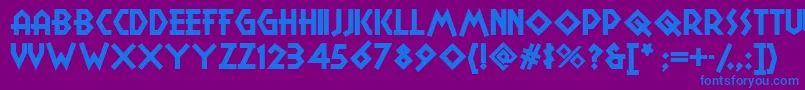 Camp Font – Blue Fonts on Purple Background