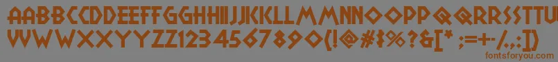 Camp Font – Brown Fonts on Gray Background