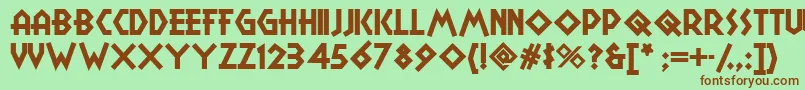 Camp Font – Brown Fonts on Green Background