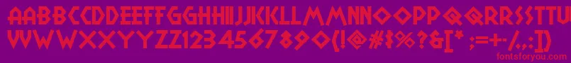 Camp Font – Red Fonts on Purple Background