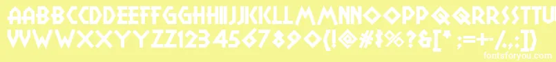 Camp Font – White Fonts on Yellow Background