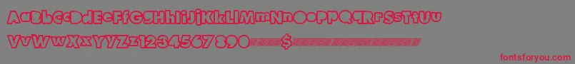 Hawtcomix Font – Red Fonts on Gray Background