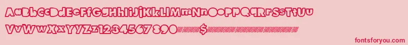 Hawtcomix Font – Red Fonts on Pink Background