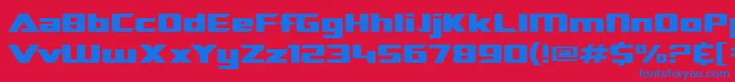 Sf Transrobotics Extended Font – Blue Fonts on Red Background