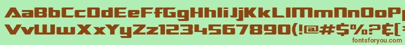 Sf Transrobotics Extended Font – Brown Fonts on Green Background