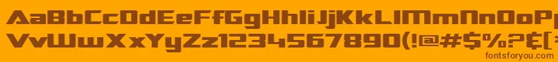 Sf Transrobotics Extended Font – Brown Fonts on Orange Background