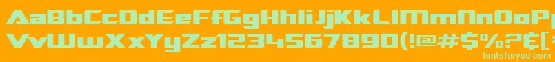 Sf Transrobotics Extended Font – Green Fonts on Orange Background