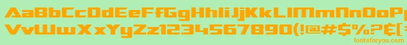 Sf Transrobotics Extended Font – Orange Fonts on Green Background