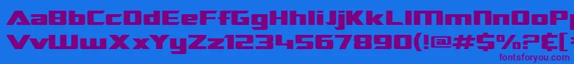 Sf Transrobotics Extended Font – Purple Fonts on Blue Background